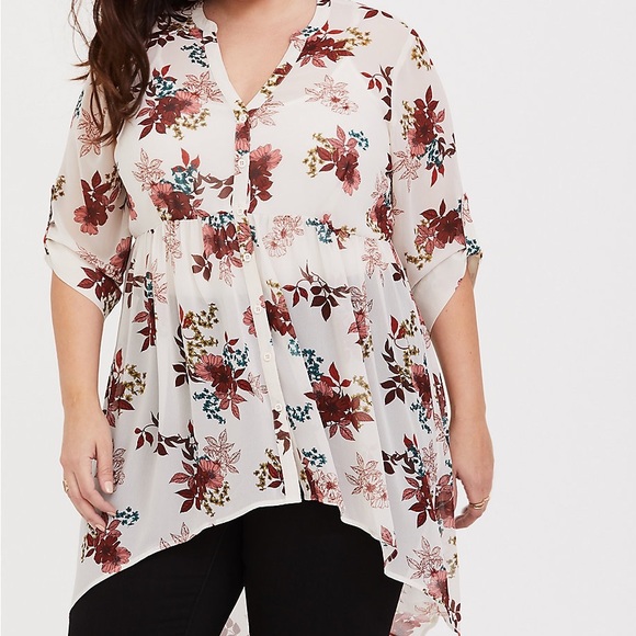 torrid Tops - Torrid Lexi Chiffon Babydoll Tunic Size 6X NWT